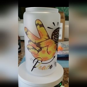 16oz frosted beer can glass